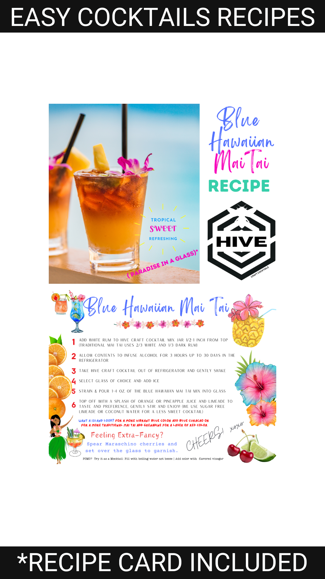 Blue Hawaiian Mai Tai | Hive Craft Cocktails